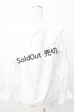 画像2: axes femme / ビッグ襟ブラウス M 白 Y-25-09-14-044-AX-BL-SZ-ZY