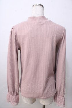 画像2: axes femme / レース×チュール袖プルオーバー F ピンク Y-25-09-14-049-AX-TO-SZ-ZY