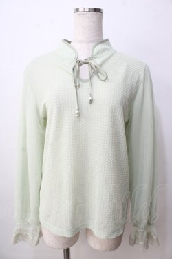 画像1: axes femme / 接触冷感ラメ刺繍Ｔシャツ F ミント Y-25-09-14-050-AX-TS-SZ-ZY