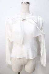 evelyn / ビックリボンニット  白 Y-25-09-14-057-LO-TO-SZ-ZY