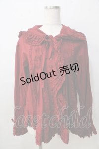 PINK HOUSE / うさぎの耳付きフードブラウス F 赤 Y-25-09-14-058-LO-BL-SZ-ZY