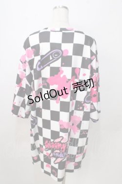 画像2: ACDC RAG / チェックグルーミー ヒュージ T F 黒×白 Y-25-09-14-059-PU-TO-SZ-ZY