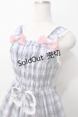 画像3: BABY,THE STARS SHINE BRIGHT / オリジナルタータンチェックシャーリングプリンセスジャンパースカート  サックス Y-25-09-14-066-BA-OP-SZ-ZY