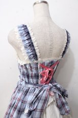 画像5: BABY,THE STARS SHINE BRIGHT / オリジナルタータンチェックシャーリングプリンセスジャンパースカート  サックス Y-25-09-14-066-BA-OP-SZ-ZY (5)