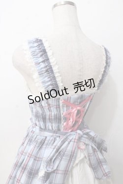 画像5: BABY,THE STARS SHINE BRIGHT / オリジナルタータンチェックシャーリングプリンセスジャンパースカート  サックス Y-25-09-14-066-BA-OP-SZ-ZY