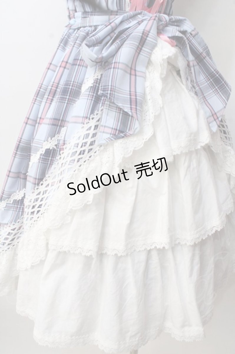 画像6: BABY,THE STARS SHINE BRIGHT / オリジナルタータンチェックシャーリングプリンセスジャンパースカート  サックス Y-25-09-14-066-BA-OP-SZ-ZY (6)