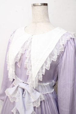 画像3: BABY,THE STARS SHINE BRIGHT / Little Kitten Luluna ストライプワンピース  ラベンダー Y-25-09-14-068-BA-OP-SZ-ZY