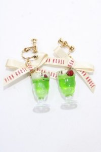 PINK HOUSE / クリームソーダのイヤリング  グリーン Y-25-09-14-002-LO-AC-SZ-ZY