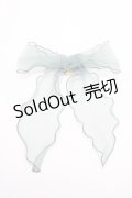 【SALE】Perla nell' ostrica / オーガンジーリボンクリップ  グリーン Y-25-09-14-010-EL-AC-SZ-ZT486-F001