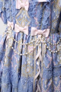 画像4: Angelic Pretty / Romantic Jewelry Dress  ブルー Y-25-09-14-071-AP-OP-SZ-ZY