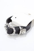 NOEMIE / リングビジューバックルブレスレット  黒 Y-25-09-14-011-LO-AC-SZ-ZY