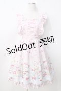 axes femme kawaii / ダイナーカフェジャンパースカート M ピンク Y-25-09-14-076-AX-OP-SZ-ZY