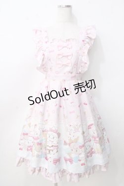 画像1: axes femme kawaii / ダイナーカフェジャンパースカート M ピンク Y-25-09-14-076-AX-OP-SZ-ZY