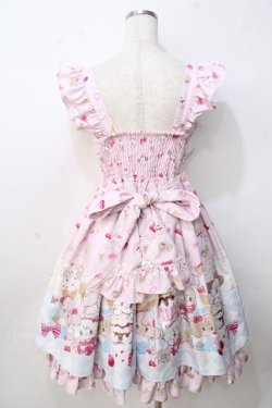 画像2: axes femme kawaii / ダイナーカフェジャンパースカート M ピンク Y-25-09-14-076-AX-OP-SZ-ZY