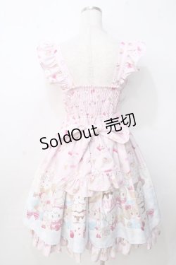 画像2: axes femme kawaii / ダイナーカフェジャンパースカート M ピンク Y-25-09-14-076-AX-OP-SZ-ZY