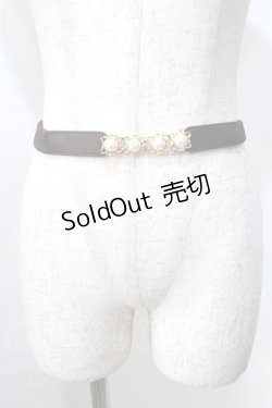 画像1: axes femme / パール細ゴムベルト  茶 Y-25-09-14-012-AX-ZA-SZ-ZY