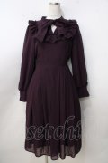 axes femme / ラッフルフリルシフォンワンピース M パープル Y-25-09-14-080-AX-OP-SZ-ZY