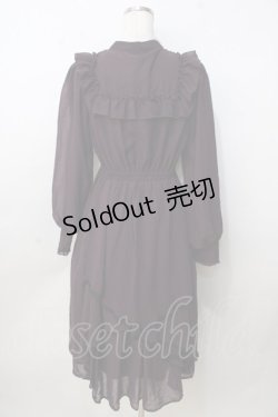 画像2: axes femme / ラッフルフリルシフォンワンピース M パープル Y-25-09-14-080-AX-OP-SZ-ZI