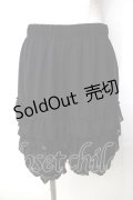 axes femme POETIQUE / レースフリルペチパンツ M 黒 Y-25-09-14-093-AX-PA-SZ-ZY