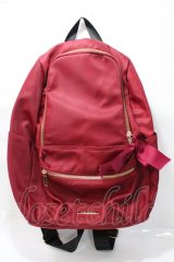 axes femme / ロゴプレートデザインリュック  赤 Y-25-09-14-014-AX-BG-SZ-ZT386