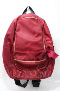 axes femme / ロゴプレートデザインリュック  赤 Y-25-09-14-014-AX-BG-SZ-ZT386