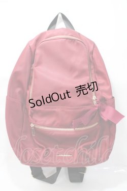 画像1: 【SALE】axes femme / ロゴプレートデザインリュック  赤 Y-25-09-14-014-AX-BG-SZ-ZT386