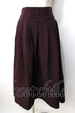 画像1: axes femme / クラシカルスカート L ワイン Y-25-09-14-096-AX-SK-SZ-ZY