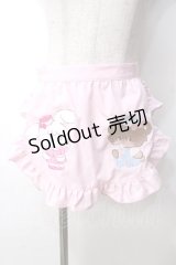 axes femme kawaii / mikkoコラボ刺繍エプロン M ピンク Y-25-09-14-098-AX-SK-SZ-ZY