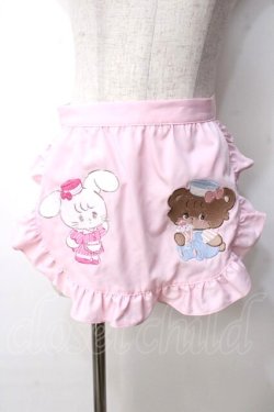 画像1: axes femme kawaii / mikkoコラボ刺繍エプロン M ピンク Y-25-09-14-098-AX-SK-SZ-ZY