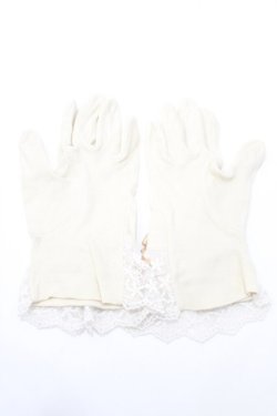 画像2: axes femme / レース×リボン使いUV手袋  生成り Y-25-09-14-017-AX-ZA-SZ-ZY