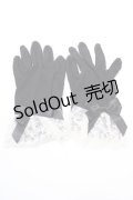 axes femme / レース×リボン使いUV手袋  黒 Y-25-09-14-018-AX-ZA-SZ-ZY