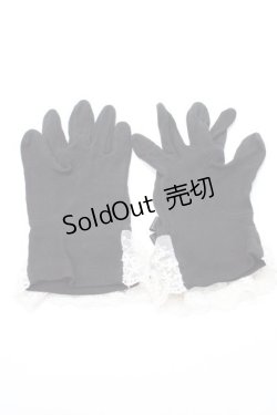 画像2: axes femme / レース×リボン使いUV手袋  黒 Y-25-09-14-018-AX-ZA-SZ-ZY