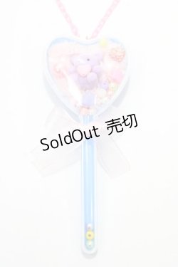 画像1: Nile Perch / ハートステッキくまさんネックレス  ブルー Y-25-09-14-003-LO-AC-HR-ZY