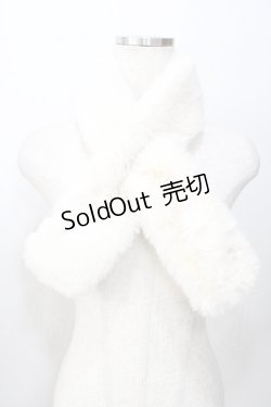 画像1: axes femme POETIQUE / ファーマフラー  生成り Y-25-09-14-020-AX-ZA-SZ-ZT422