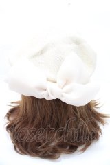 axes femme / オーガンジーリボンベレー 57.5 生成り Y-25-09-14-021-AX-AC-SZ-ZT-K016