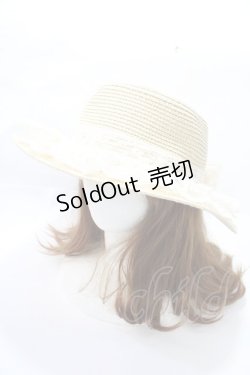 画像2: axes femme / レースリボンフリルカンカン帽  生成り Y-25-09-14-022-AX-AC-SZ-ZY