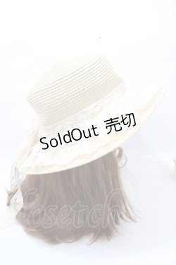 画像4: axes femme / レースリボンフリルカンカン帽  生成り Y-25-09-14-022-AX-AC-SZ-ZY