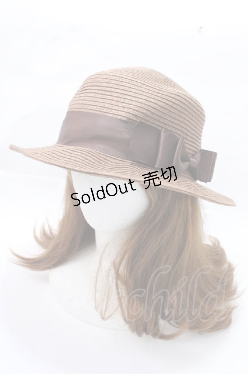 画像1: 【SALE】m petit by misako / グログランリボンカンカンボウ  中茶 Y-25-09-14-023-LO-AC-SZ-ZTK016 (1)