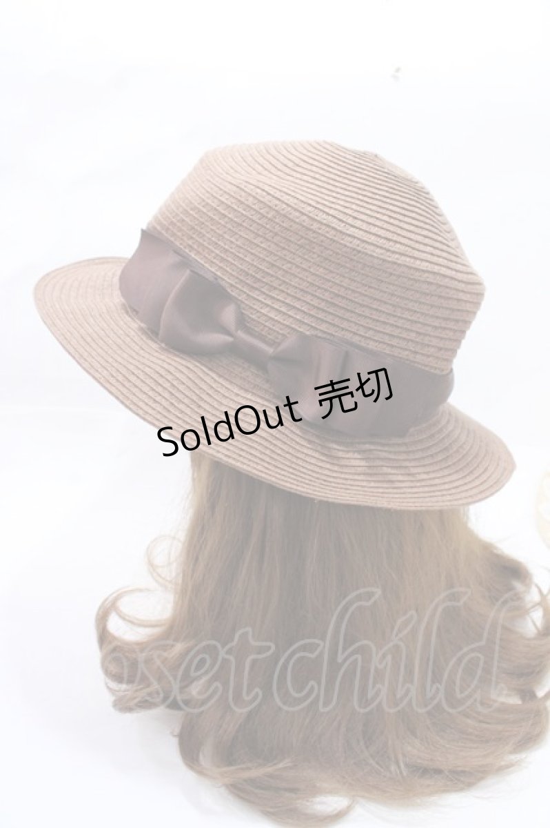 画像2: 【SALE】m petit by misako / グログランリボンカンカンボウ  中茶 Y-25-09-14-023-LO-AC-SZ-ZTK016 (2)