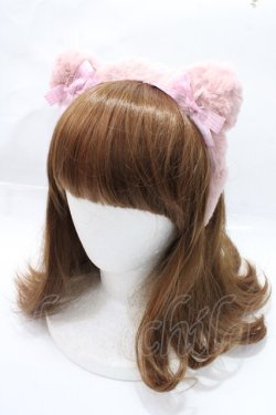 画像1: LOLITAその他(お買取対象外) / くまみみカチューシャ  ピンク Y-25-09-14-029-LO-AC-SZ-ZY