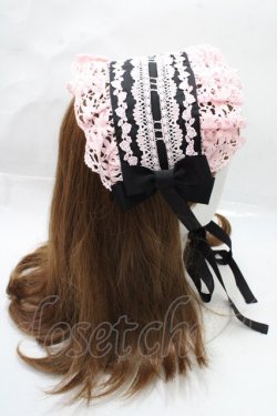 画像3: MAM MAXICIMAM / プリンセスローズヘッドドレス  黒×ピンク Y-25-09-14-030-LO-AC-SZ-ZY