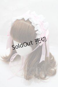 kemono mimi / ロリータヘッドドレス  ピンク×白 Y-25-09-14-032-LO-AC-SZ-ZT486-F006