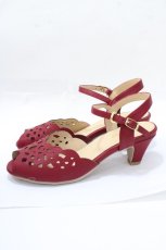 画像2: 【SALE】an another angelus / レースカットワークサンダル L レッド Y-25-09-14-037-CA-SH-SZ-ZTK017 (2)