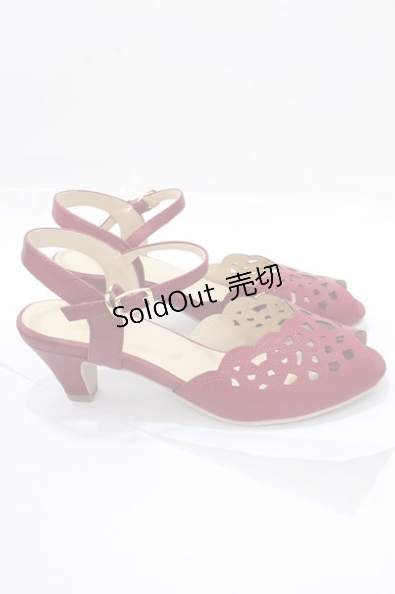 画像4: 【SALE】an another angelus / レースカットワークサンダル L レッド Y-25-09-14-037-CA-SH-SZ-ZTK017 (4)