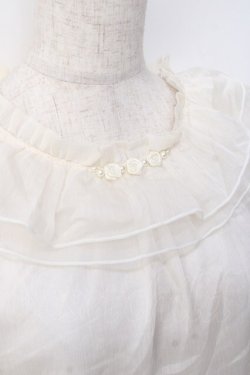 画像4: axes femme POETIQUE / 巻き薔薇シフォンブラウス  白 Y-25-09-16-025-AX-BL-SZ-ZY