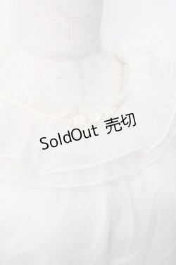 画像4: axes femme POETIQUE / 巻き薔薇シフォンブラウス  白 Y-25-09-16-025-AX-BL-SZ-ZY