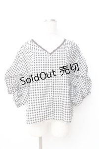 axes femme / 袖コンシャスブラウス  黒 Y-25-09-16-034-AX-BL-SZ-ZT285