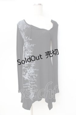 画像1: GHOST of HARLEM / コウモリptイレヘムカットワンピ F 黒 Y-25-09-16-037-GL-OP-SZ-ZY