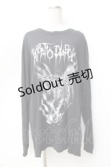 CIVARIZE / ヴィンテージ加工アニマルプリントロンT F ブラック Y-25-09-16-038-GO-TO-SZ-ZS