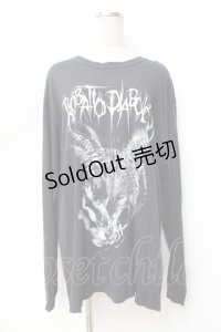 CIVARIZE / ヴィンテージ加工アニマルプリントロンT F ブラック Y-25-09-16-038-GO-TO-SZ-ZS